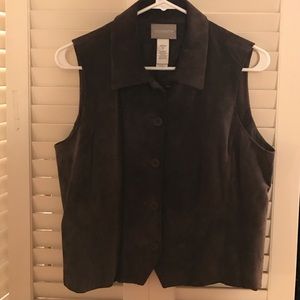 Li Claiborne brown vest