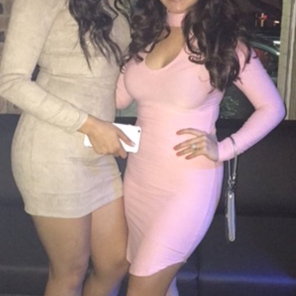 Pink suade dress