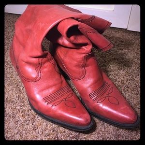 Gorgeous!! Cathy Jean Red Leather cowboy boots