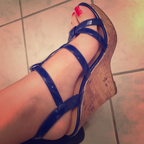Sexy blue Wedge