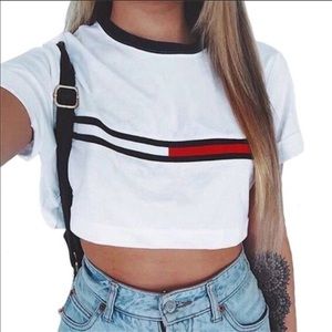 Women's crop top - tommy Who figure look-alike