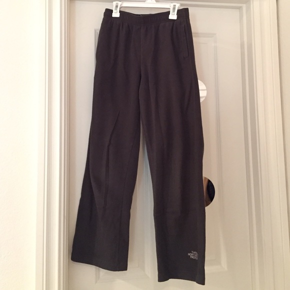Boys Gray North Face Fleece Sweatpants - Picture 2 of 3