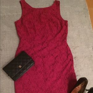 Banana Republic super cute Raspberry lace dress.