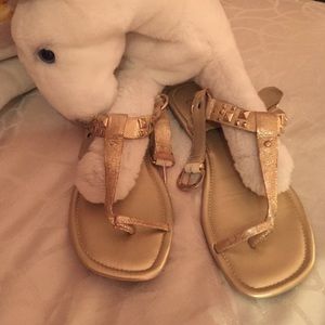 Jessica Simpson gold sandals