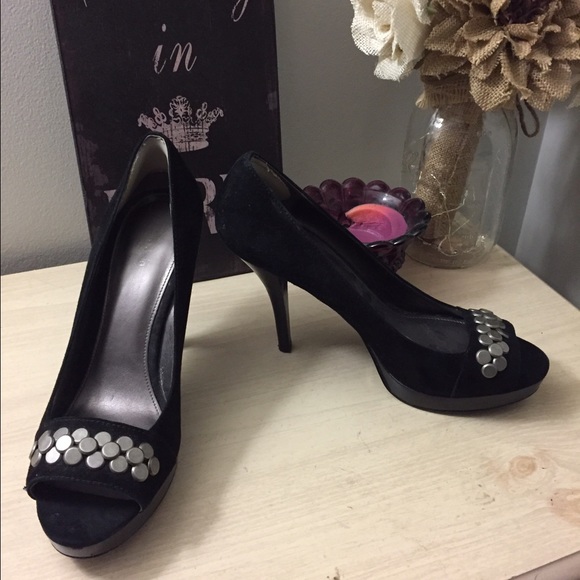 Calvin Klein peep toe pumps