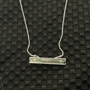 Kendra Scott silver & black MOP Eleanor necklace