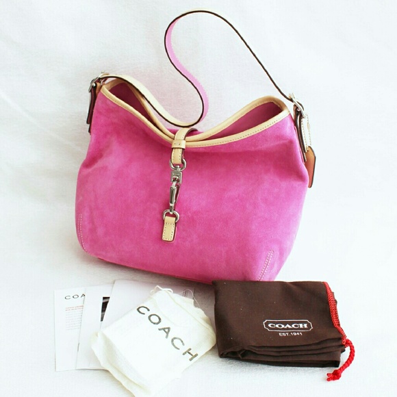 NWT COACH Hamilton Suede Soft Clip Hobo