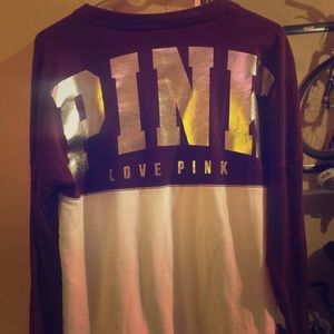 Victoria's Secret Pink Varsity Crew Sweatshirt