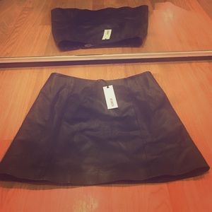 Bb Dakota - Small - Black Leather Skirt - NWT