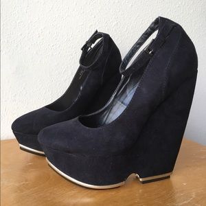 JustFab Ankle Strap Wedges
