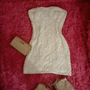 Body Central Ivory Body Dress