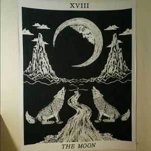 Urban Outfitters moon & wolves tarot tapestry
