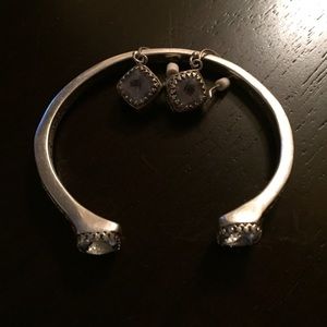 Sterling bracelet and earring set