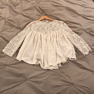 White lacy blouse