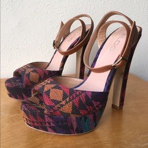 ALDO Strappy Peeptoe Heels