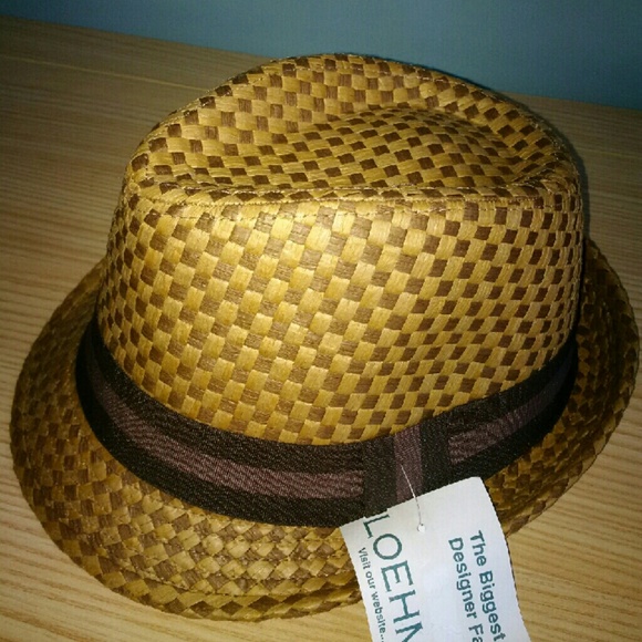 David & Young Straw Fedora Hats: Multi Brown
