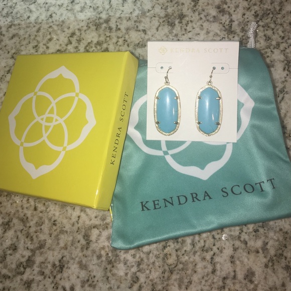 Turquoise stone Kendra Scott earrings