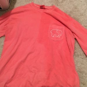 Ivory Ella long sleeve coral shirt