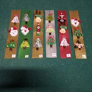 Boutique christmas girls hair bows.