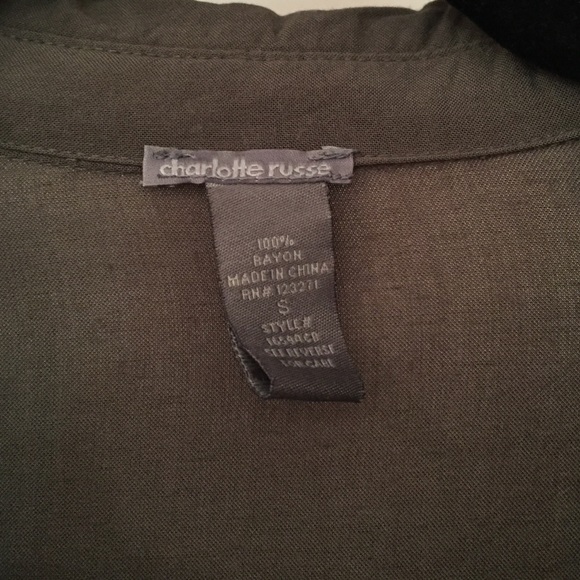 Green Long Sleeve Shirt with Tie - Picture 3 of 3