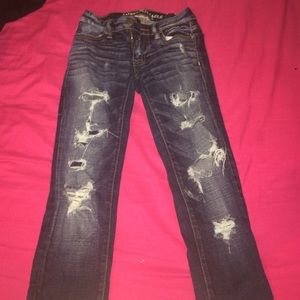 American Eagle Ripped "Super-Stretch" Jeggings