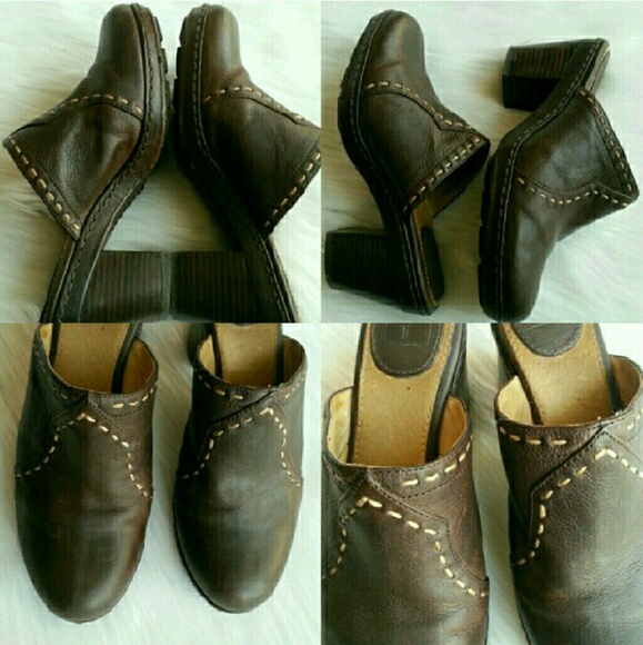 Make An Offer! FRYE Candy Pickstitch Leather Mules - Picture 3 of 4