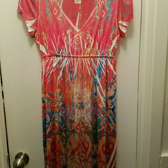 Pretty multi colored beaded maxi dress
