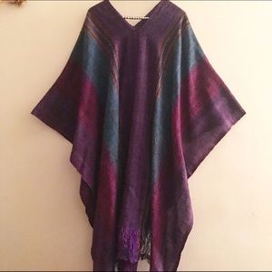 70's Vintage Hand Woven Poncho