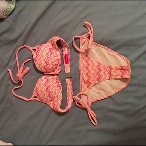 Victoria's Secret chevron push-up bikini set