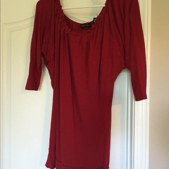 Red flat ruffled top