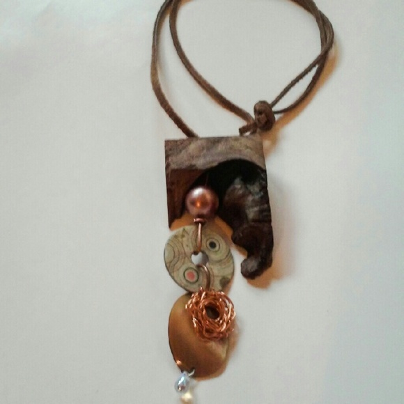 Natural Wood Necklace