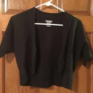 Ann Taylor shawl shrug sweater, Black, Medium