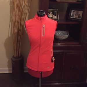 NWT Under Armour Orange-Pink Vest, Sz S