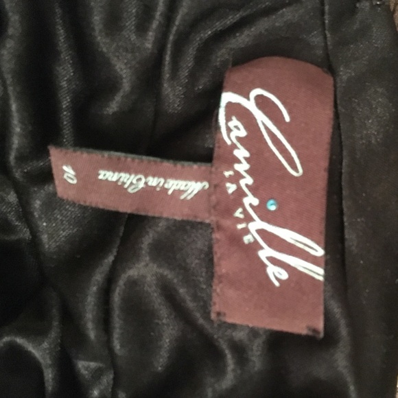 Black gold beaded prom dress - Picture 4 of 4