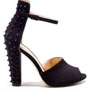 Zara Studded Ankle Strap Heels Size 7 1/2