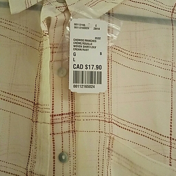 F21 Cream/Rust Button Blouse - Picture 5 of 5