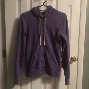Purple zip up hoodie sweatshirt