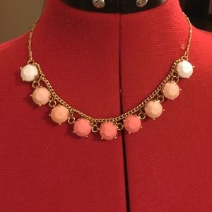LC Lauren Conrad Coral to Pink Necklace, Gold