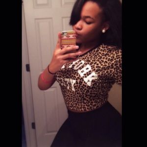 "New York City" Cheetah print Crop Top