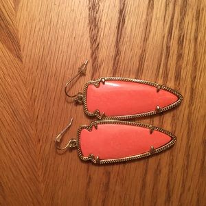 Kendra Scott Skylar dangle earrings in gold coral