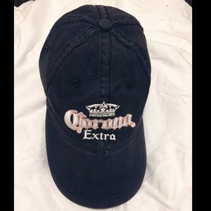 Women's navy and pink corona extra baseball cap