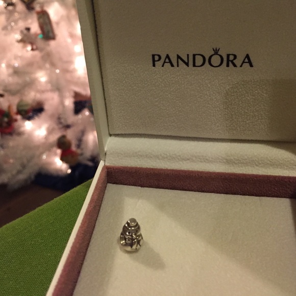 Silver Snowman Pandora Charm (box not included)