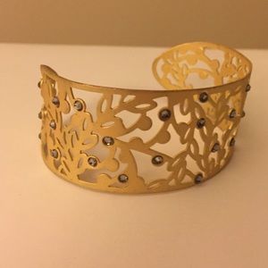 LC Lauren Conrad Lace Gold and Grey Bracelet
