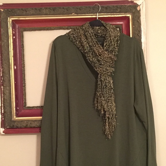 Beautiful light weight olive green sweater