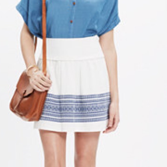 Madewell  skyline mini in Cabana Jaquard skirt