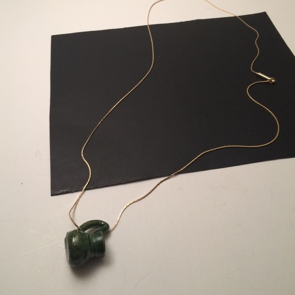 18 k gold plated necklace,ceramic pitcher