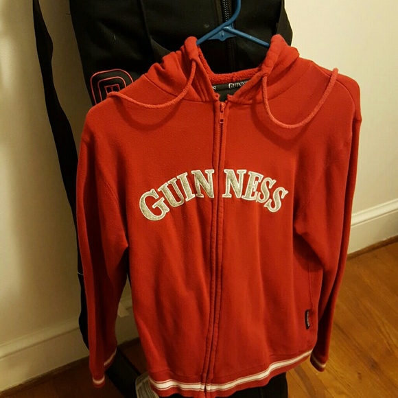 Red Guinness zip up hoodie