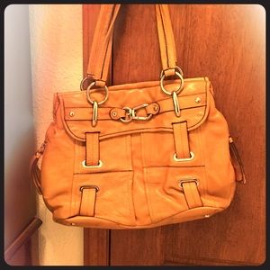 B Makowsky bag leather, mustard yellow
