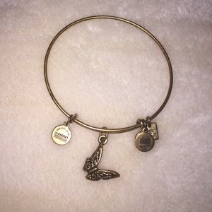 Alex and ani butterfly charm braclet