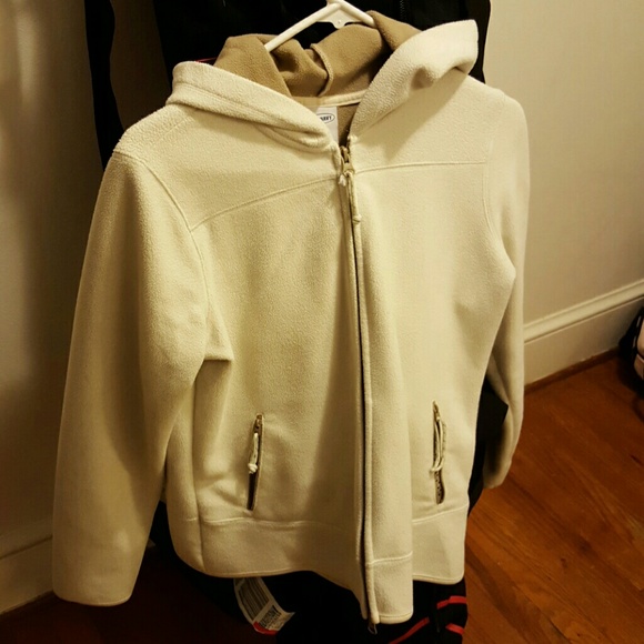 White/cream zip up hoodie